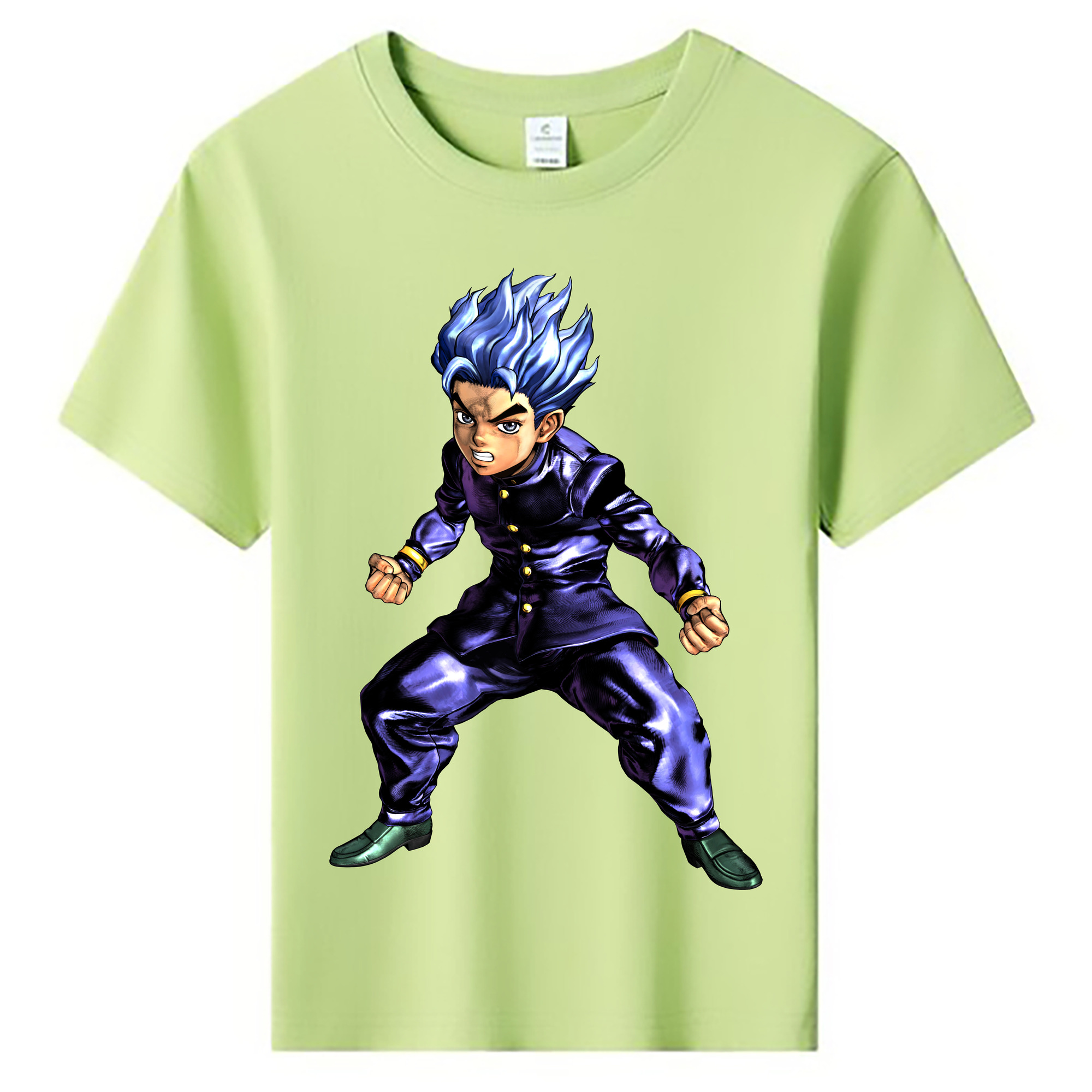 （画像用） ジョジョの奇妙な冒険 広瀨康一 JoJo's Bizarre Adventure Hirose Koichi 綿100％キッズTシャツ（フロントプリント）